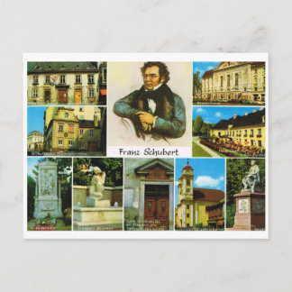 Vintage Austria, Places linked to Franz Schubert Postcard
