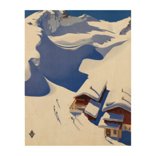 Vintage Austria Skiing Travel Poster