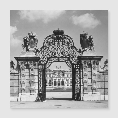 Vintage Austria Vienna Belvedere castle gate