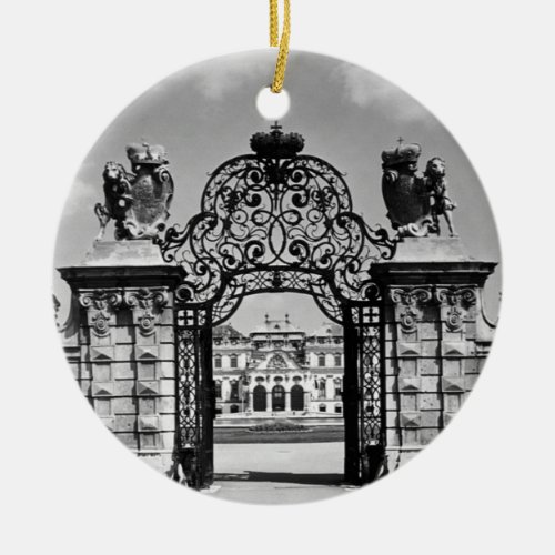 Vintage Austria Vienna Belvedere castle gate Ceramic Ornament