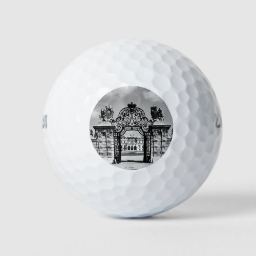 Vintage Austria Vienna Belvedere castle gate Golf Balls