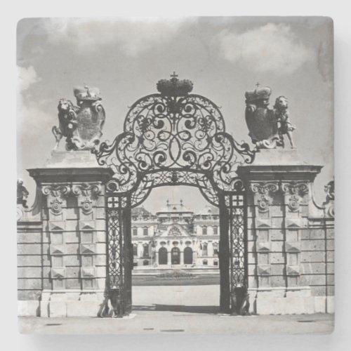 Vintage Austria Vienna Belvedere castle gate Stone Coaster
