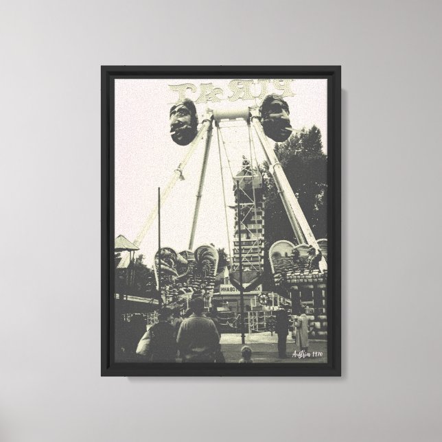 Vintage Austria Vienna Prater amusement park Canvas Print (Front)