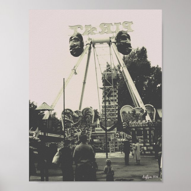 Vintage Austria Vienna Prater amusement park Poster (Front)