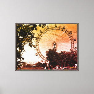 Vintage Austria Vienna Rathaus town hall Canvas Print