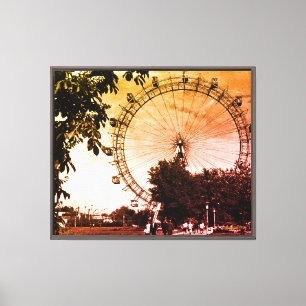 Vintage Austria Vienna Rathaus town hall Canvas Print