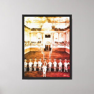 Vintage Austria Vienna Spanish Courbette Canvas Print