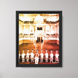 Vintage Austria Vienna Spanish Courbette Canvas Print