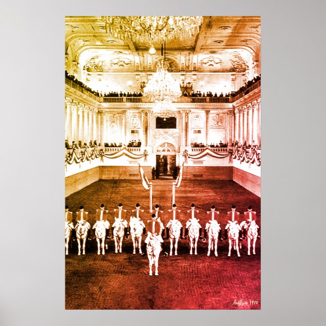 Vintage Austria Vienna Spanish Courbette Poster (Front)