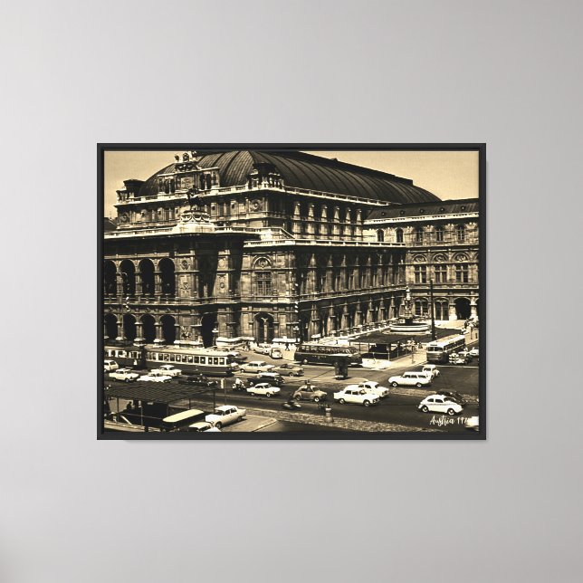 Vintage Austria Vienna Staatsoper opera Canvas Print (Front)