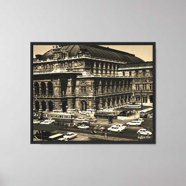 Vintage Austria Vienna Staatsoper opera Canvas Print (Front)