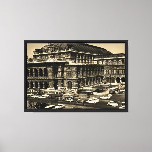 Vintage Austria Vienna Staatsoper opera Canvas Print