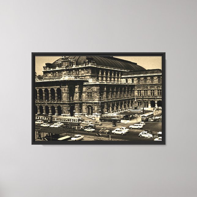 Vintage Austria Vienna Staatsoper opera Canvas Print (Front)