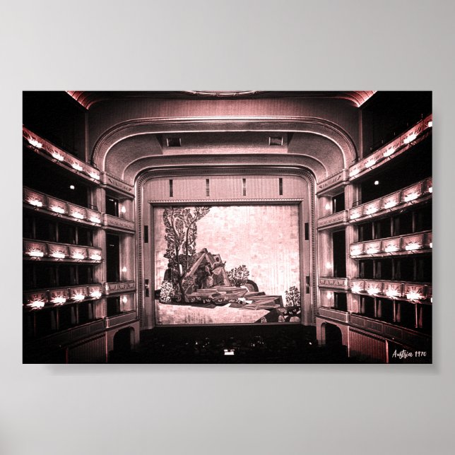 Vintage Austria Vienna Staatsoper opera inside Poster (Front)