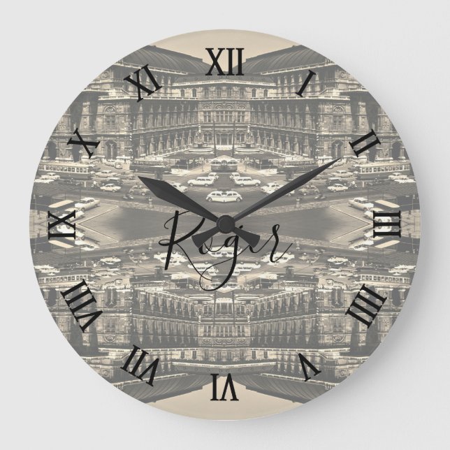 Vintage Austria Vienna Staatsoper opera Large Clock (Front)