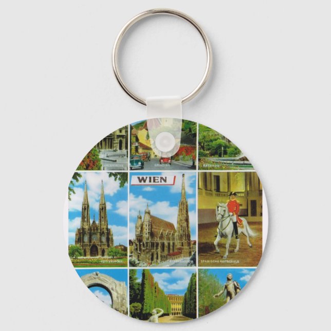 Vintage Austria, Vienna, Vienna, Multiview Keychain (Front)