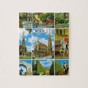 Vintage Austria, Wien, Vienna, Multiview Jigsaw Puzzle