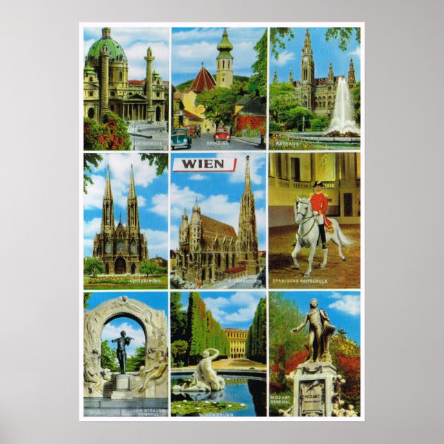 Vintage Austria,  Wien, Vienna, out and about Poster (Front)