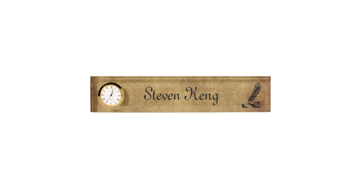 Vintage Author Nameplate Zazzle