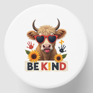 Vintage Autism Highland Cow Be Kind Rainbow Puzzle Mini Candle Favors