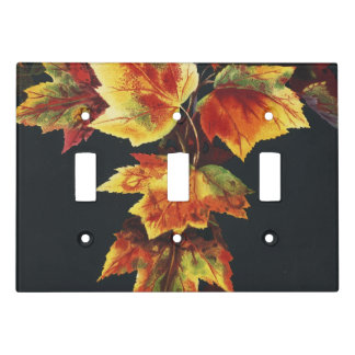 Vintage Autmn Leaf Cross Motif Light Switch Cover