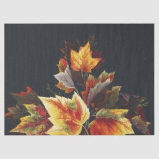 Vintage Autmn Leaf Cross Motif Tissue Paper