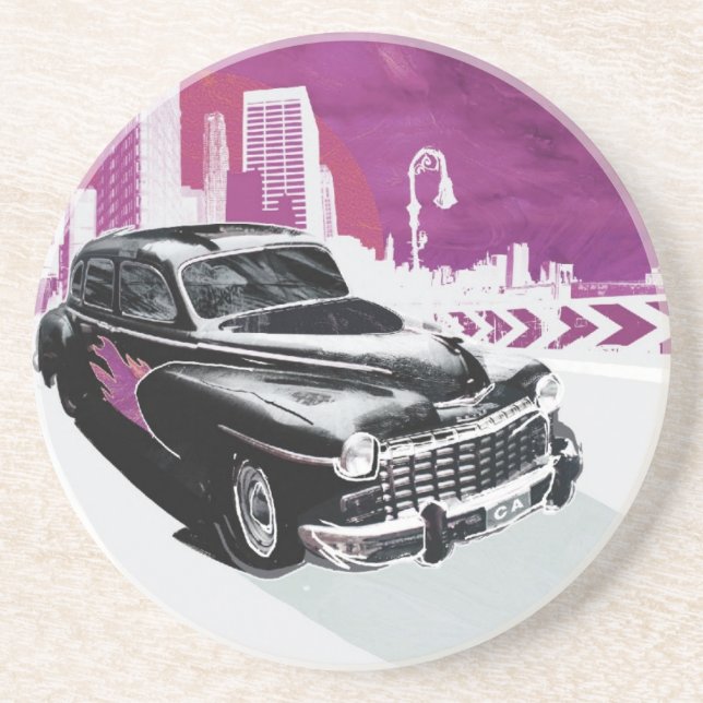 Vintage Auto Drink Coaster (Front)