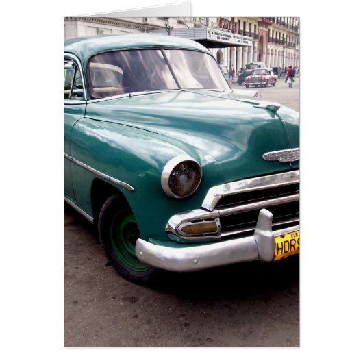 Vintage Auto in Cuba Cards (Front)