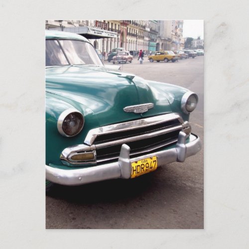 Vintage Auto in Cuba Postcard