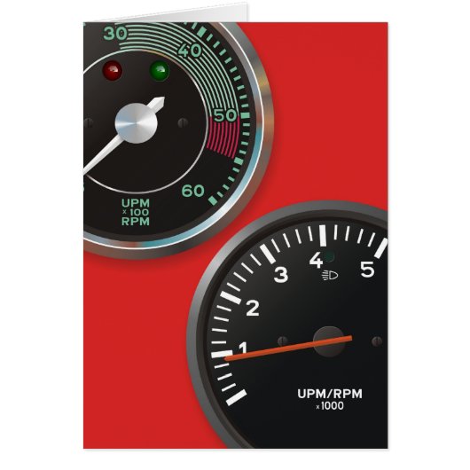 Vintage auto instruments / Classic car gauges (Front)