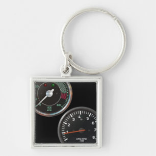 Vintage auto instruments / Classic car gauges Keychain