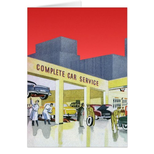 Vintage Auto Mechanics Complete Car Service Garage