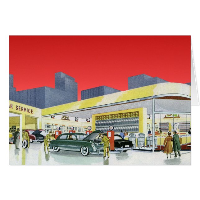 Vintage Auto Mechanics Complete Car Service Garage (Front Horizontal)