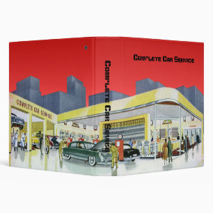 Vintage Auto Mechanics Complete Car Service Garage 3 Ring Binder