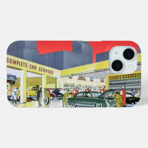 Vintage Auto Mechanics Complete Car Service Garage iPhone 15 Case