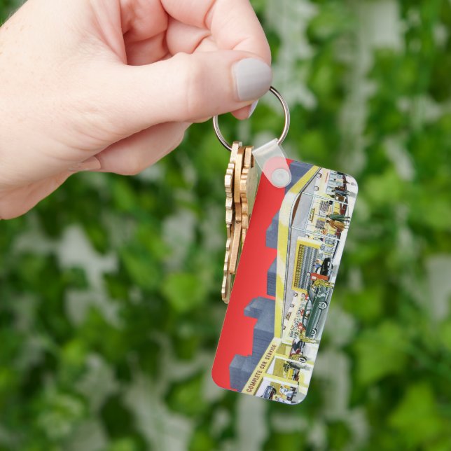 Vintage Auto Mechanics Complete Car Service Garage Keychain (Hand)