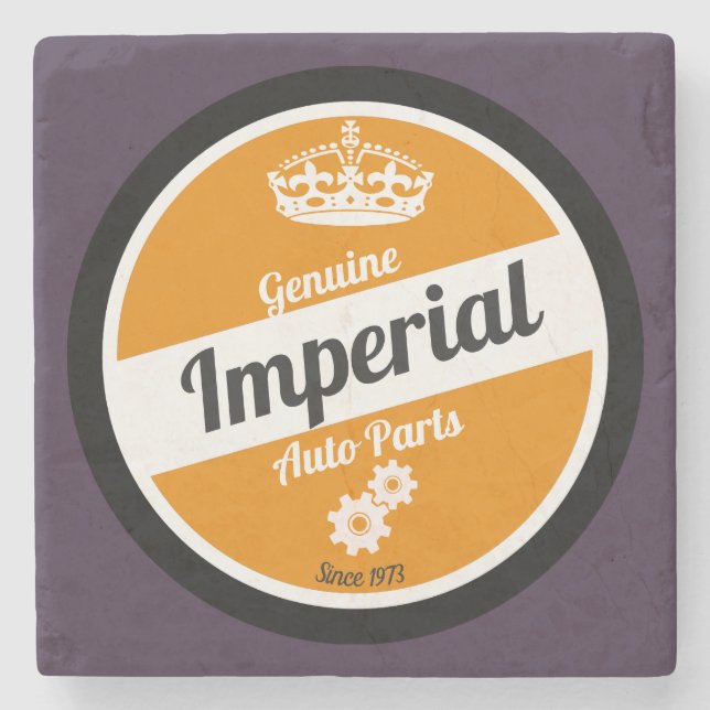 Vintage Auto Parts Stone Coaster (Front)