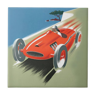 Vintage Auto Racing Ceramic Tile