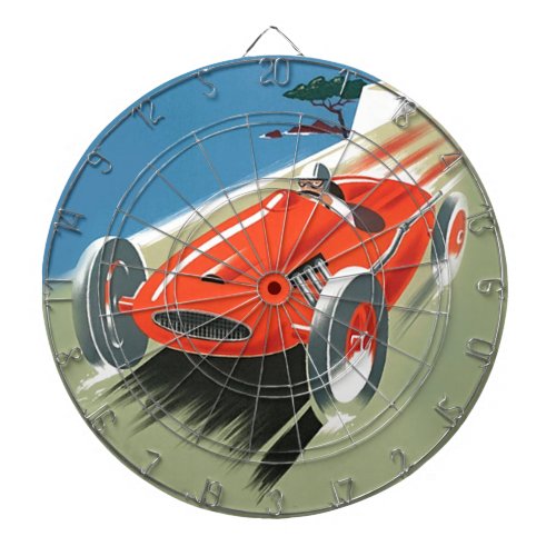 Vintage Auto Racing Dart Board