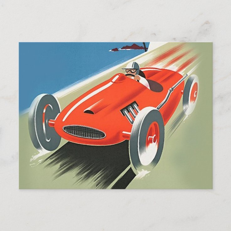 Vintage Auto Racing Post Cards Zazzle