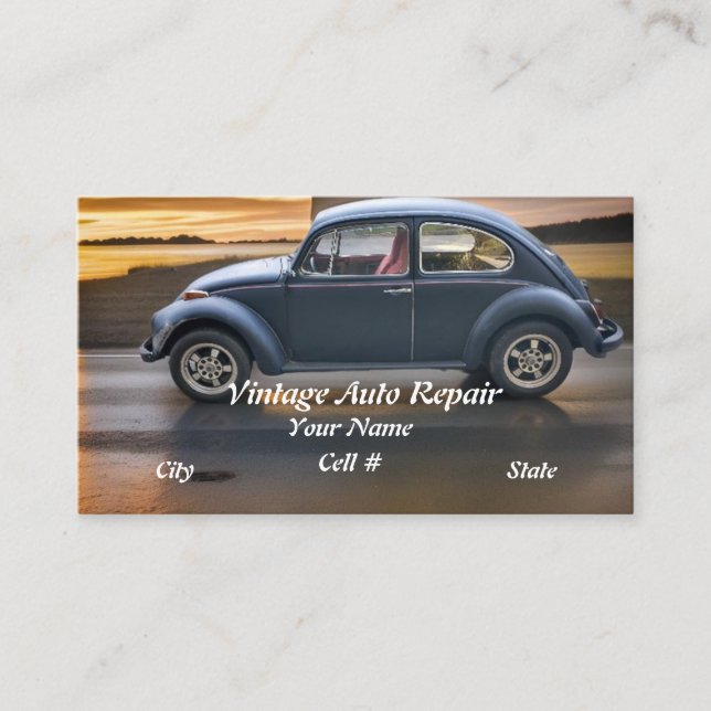 Vintage Auto Repair Business Card (Front)
