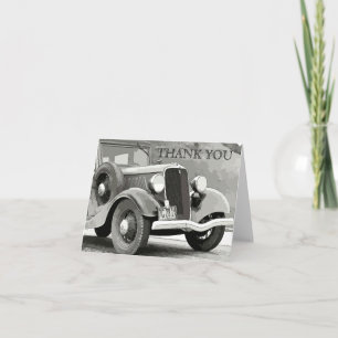 Vintage Auto Thank You Note Card