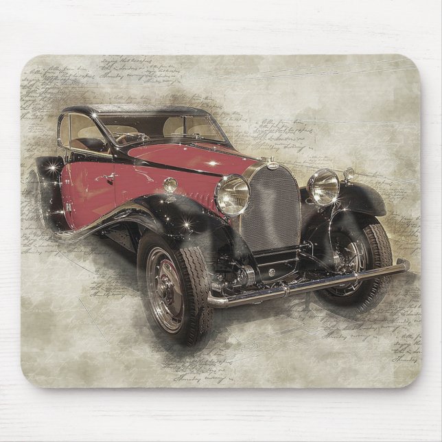 Vintage Automobile Mouse Pad (Front)
