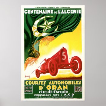 Vintage Automobile Race Poster by ThePosterShoppe at Zazzle