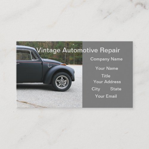 Vintage Automotive Repair Business Card
