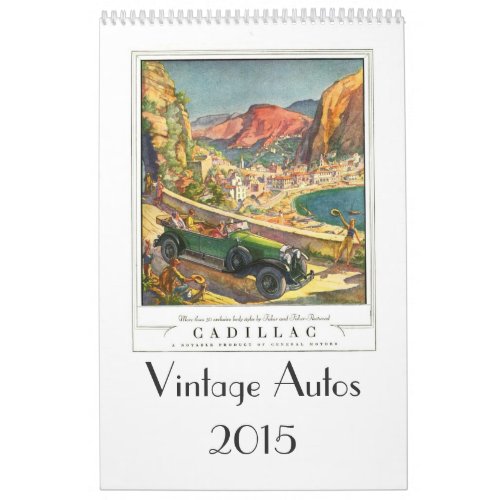 Vintage Autos 2015 Calendar