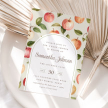 Vintage Autumn Apple Baby Shower Themed Invitation