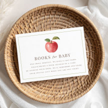 Vintage Autumn Apple Books for Baby Enclosure Card