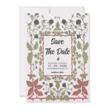 Vintage Autumn Blackberries Save the Date