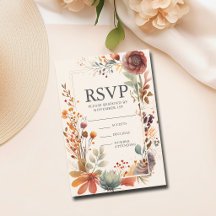 Vintage Autumn Floral Ivory Boho Fall